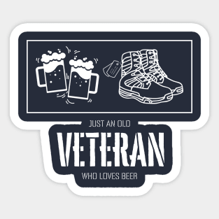 Veteran Who Likes Beer / USA / Military/ Vet Sticker